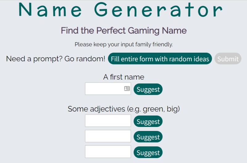 gaming name generator
