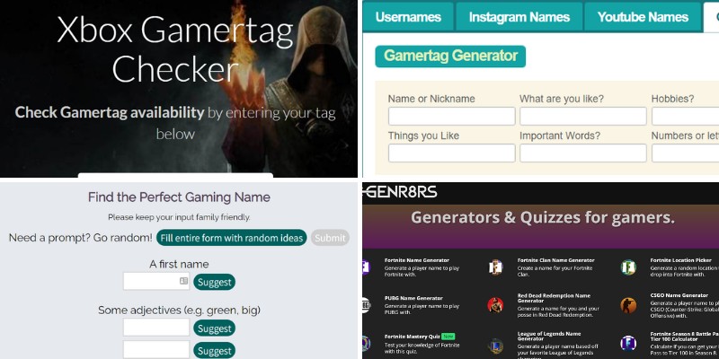 gamertag name generator tools and sites